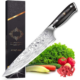 Chef's Knife, Kitchen Knife, Meat Knife Professional 20CM, Extra Sharp Blade, German Stainless Steel, Ergonomic Handle with Gift Box