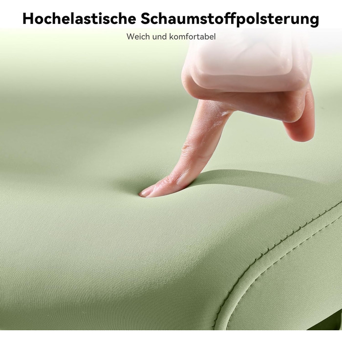 Ергономічне крісло для офісу Musso E600SE з регульованою поперековою підтримкою, 3D-підлокітниками та підголівником, з підніжкою, для жінок, захист спини, зелене