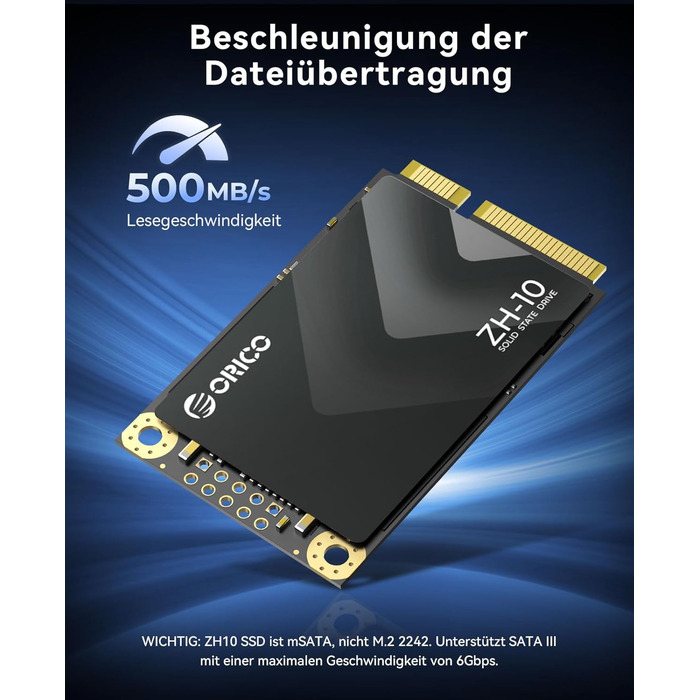 ORICO NVMe SSD 512GB M.2 PCIe 4.0 x4 - Внутрішній SSD з радіатором для ПК та ноутбуків