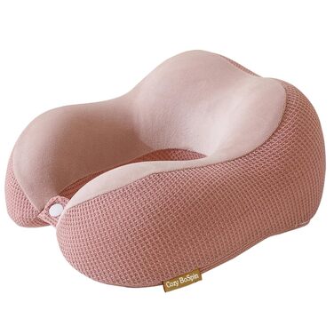 Подушка для шиї у подорожах, Memory Foam, рожева - зручна та портативна підтримка для кемпінгу та сну