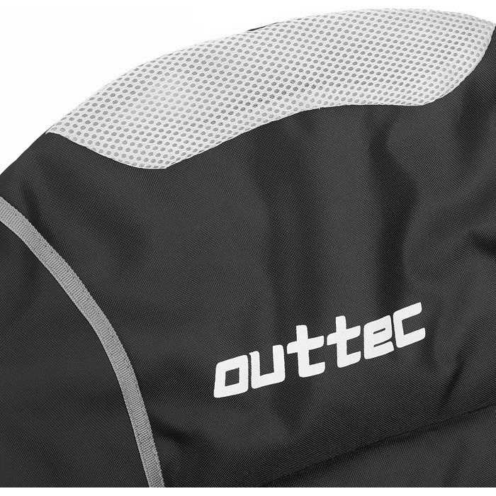 Крісло для кемпінгу Outtec, складане, до 130 кг, з високою спинкою, з підстаканником та сумкою для перенесення. Ідеальне для риболовлі та відпочинку на природі.