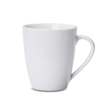 Amazon Basics Coffee Mug Set, 12-Piece Porcelain, 355 ml, White (Formerly AmazonCommercial Brand)