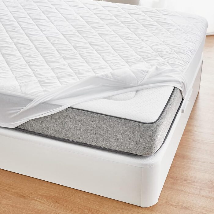 Pikolin Home - Padded Mattress Protector Cover with Waterproof and Breathable Membrane, Pillowcase 105 - 105 x 190/200 cm