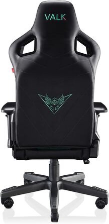 Крісло ігрове VALK Gaia з підлокітниками 4D, регульоване на 160º, газовий амортизатор класу 4, штучна шкіра, Aqua Menthe