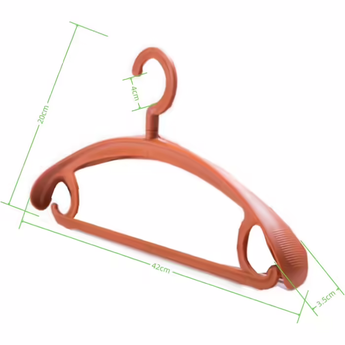 Trrcylp 10-Piece Heavy-Duty Plastic Clothes Hangers, 11.3 kg Capacity, Swivel Hook, Wide Shoulders, Non-Slip, Thick Clothes Hangers (Orange)