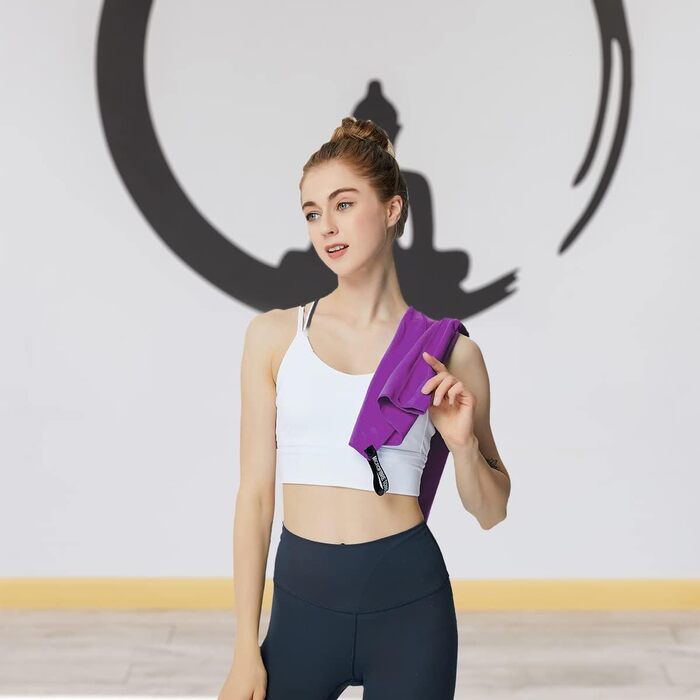 Рушники з мікрофібри для пляжу, сауни, фітнесу, йоги (2 шт. 180x80см + 80x40см)