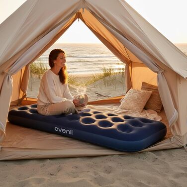 Надувне ліжко AVENLI 191x73x22 см - комфортна повітряна матрац для 1 особи, ідеально для гостей, кемпінгу та подорожей