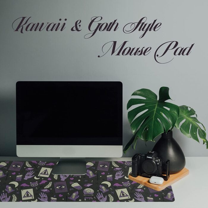 Мат для миші Sakura XL чорний з квітами сакури, 31.5 x 11.8 дюймів