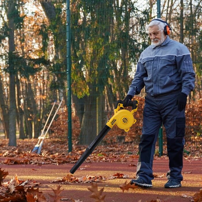 DEWALT Cordless Blower/Leaf Blower (18V, 290 km/h blowing speed, THREE-stage switch, delivered without battery and charger) DCV100-XJ