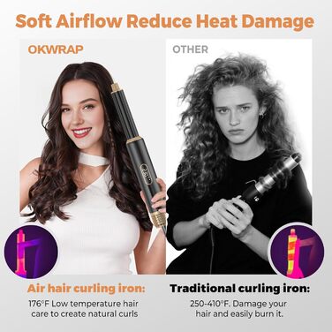 5-в-1 Станція для укладки волосся 1000W: фен-щітка, плойка, випрямляч, LCD-дисплей, 3 температурні режими, чорний