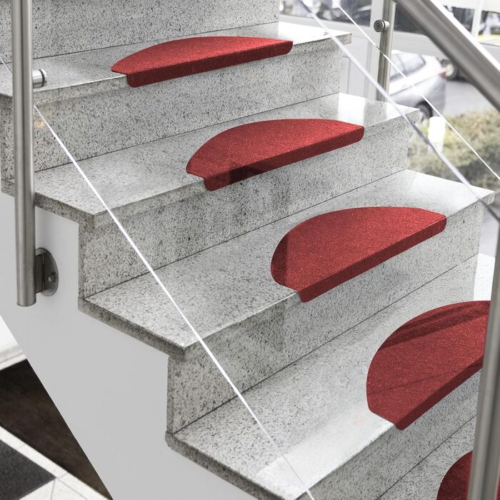 Сходинкові килимки Casa Pura - 15 шт. Самоклеючі, для внутрішнього використання, напівкруглі (Лейпциг)
