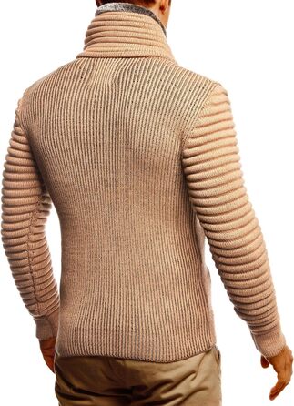 Чоловічий кардиган Leif Nelson з блискавкою, Regular Fit, колір: коричнево-бежевий (XL)