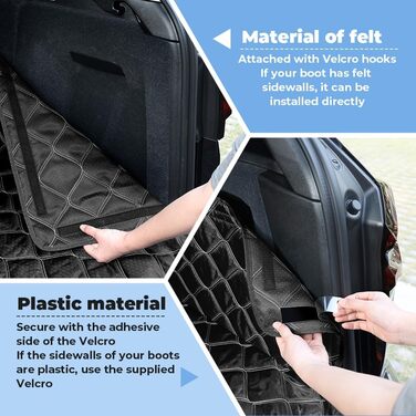 Захисна ковдра для собак у багажник авто KYG, 185x105 см, чорна, водовідштовхувальна, антиковзаюча