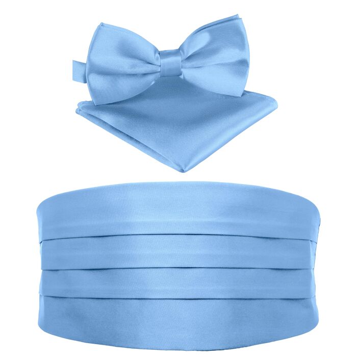 Комплект підтяжок та метелика для смокінга (блакитний) - 3 шт.