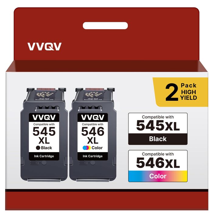 Комплект картриджів VVQV 545XL та 546XL для принтерів Canon Pixma TS3350, TS3450, TS3150, TR4650, TR4550, MG2555s (чорний та кольоровий)