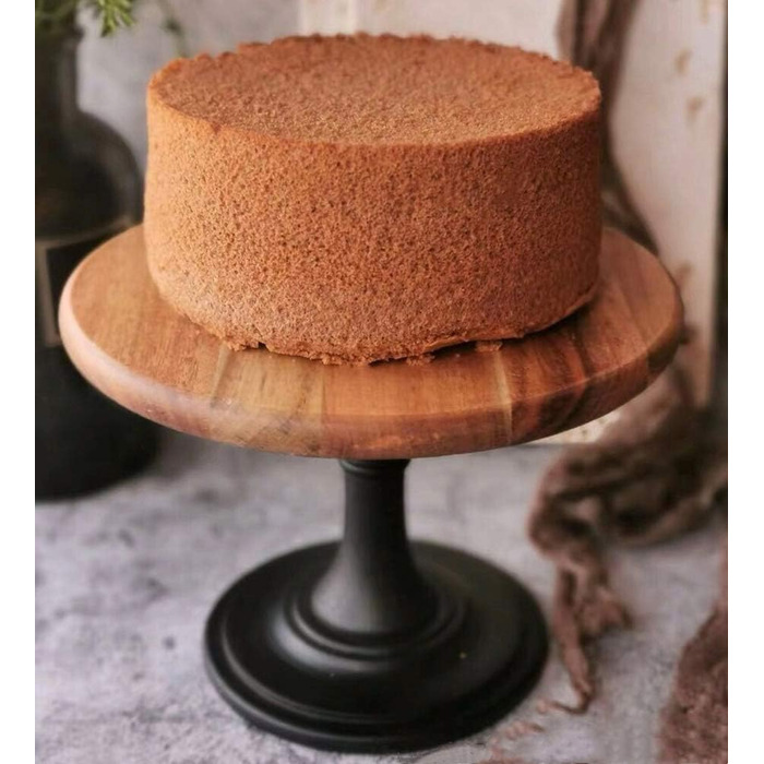 Дзеркальце для торта NUPTIO, 3 шт. в наборі: дерев'яний, рустикальний, для весілля, дня народження, дитячого свята, десертів та тістечок (чорний, 25.5 см)