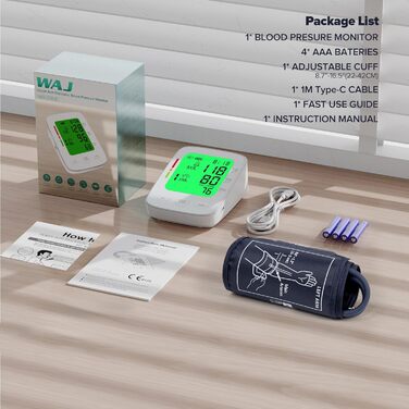 Тонометр на плече для дому | Великий дисплей, визначення аритмії, 2 x 99 пам'ять | 22-42 см