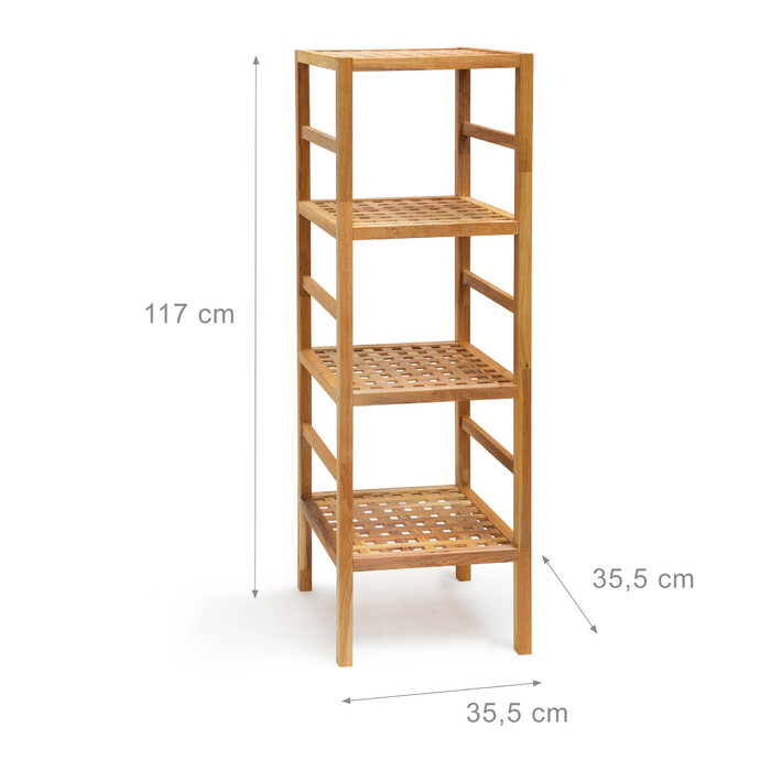 Relaxdays Walnut Bathroom Shelf, various sizes