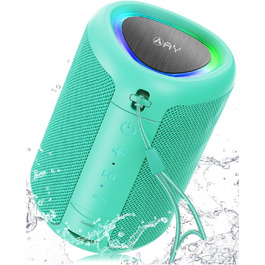 Портативна Bluetooth колонка AY з підсвічуванням, IPX5, 24 годин роботи, AUX/TF, стерео-паринг, для дому та відпочинку (світло-зелена)