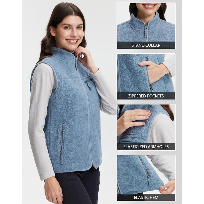 Тепла флісова куртка Pioneer Camp для жінок з капюшоном та блискавкою, Teal Blue, XL