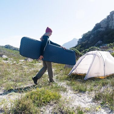 Naturehike Yugu: Саморозкладаний килимок для кемпінгу та трекінгу, 3.5 см, блакитний