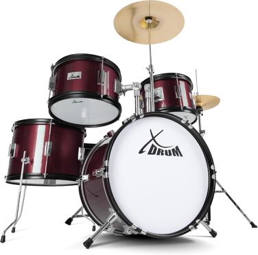 XDrum Junior Pro Kinder барабанний набір Red - для дітей 5-9 років, з аксесуарами та навчальним посібником