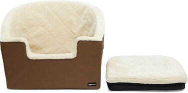 Підвищена автосидіння для тварин Amazon Basics, 45.7 x 45.7 x 40.6 см, світло-коричневий, великий розмір