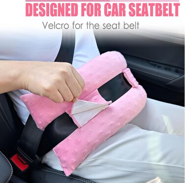 Hysterectomy Seat Belt Pillow, Hysterectomy Recovery, a Must-Have After Surgery, Belly Pillow with Ice/Heat Pack for Tummy Tuck, C-Section Recovery, Gifts, Minky Dot Coral