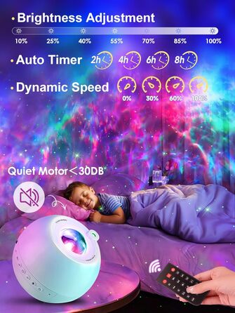 Star Projector for Kids, 15 Light Colors + 15 Music + Bluetooth Night Light Star Projector for Adults, Remote Control + 4 Timer Aurora Lamp, Galaxy Projector Gifts, Lava Lamp, Room Decoration