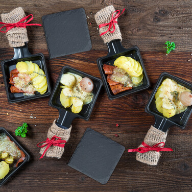 Relaxdays 12-Piece Slate Coasters, 10x10 cm