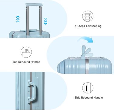 Набір валіз Sea Choice 2 в 1: Trolley 55/78 см, легкі, з TSA замком та тримачем для напоїв, зелений