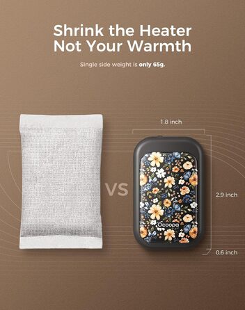 Електричні грілки для рук OCOOPA UT4 Young (Wiesenblumen), 5000mAh, 2 шт. - Компактні, Водонепроникні, Швидкий нагрів