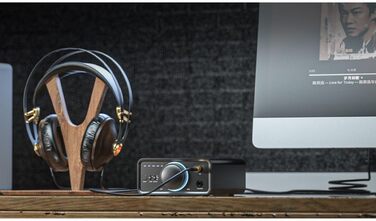 FiiO K7 - Портативний Hi-Fi ЦАП та підсилювач навушників з балансним виходом, AK4493S, XMOS XU208, USB/оптичний/коаксіальний вхід, 6.35 мм/4.4 мм вихід, чорний