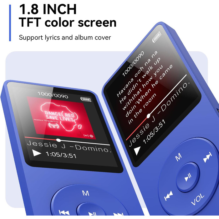 MP3-плеєр AGPTEK 32GB зі спікером, 70 годин роботи від акумулятора, 1.8