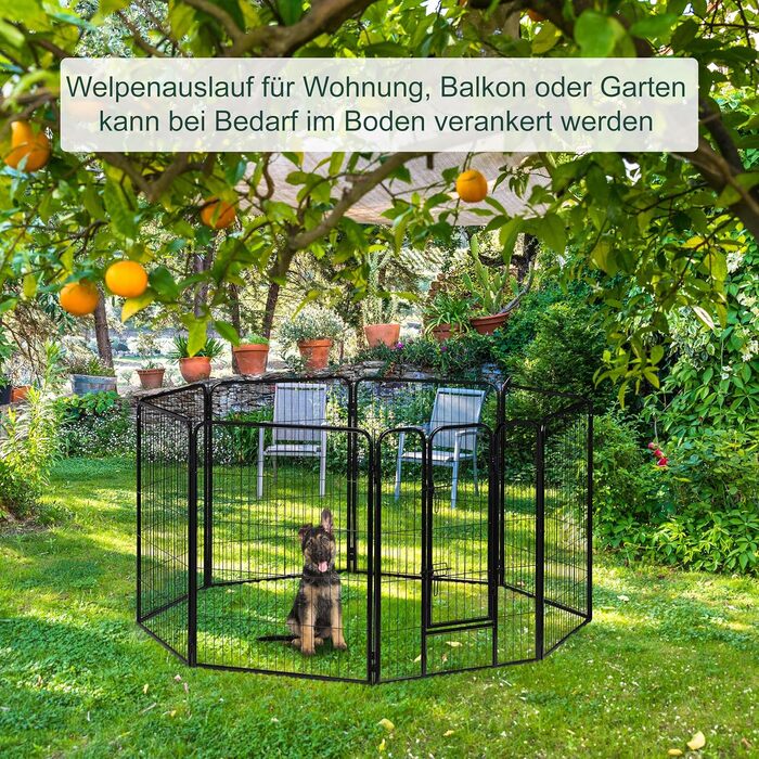 Вольєр для цуценят Relaxdays: чорний, XL, 100 x 76,5 x 235 см