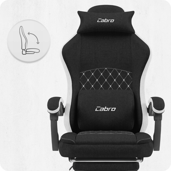 Ігрове крісло Cabro C503, чорно-біле