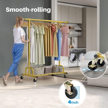 Легкий мобільний вішак для одягу HOKEEPER, 136 кг, висувна штанга