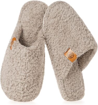 Домашні тапочки Dokela для жінок та чоловіків, м'які, з піною пам'яті, з штучним хутром, зручні, антиковзаючі, для дому, спальні (46/47 EU, Хакі)