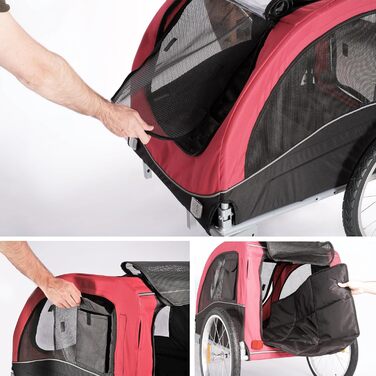 Wuuhoo® Преміум амортизатор для собак Bello, велопричіп для собак 25-40 кг, складний та маневрений, велобудка з/без комплекту для джогінгу, включаючи з'єднувач причепа. Без комплекту для джогінгу