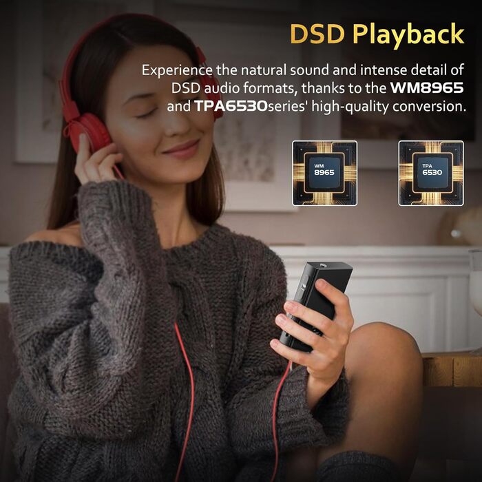 Портативний MP3-плеєр Hi-Fi з підтримкою DSD, 64GB, для спорту