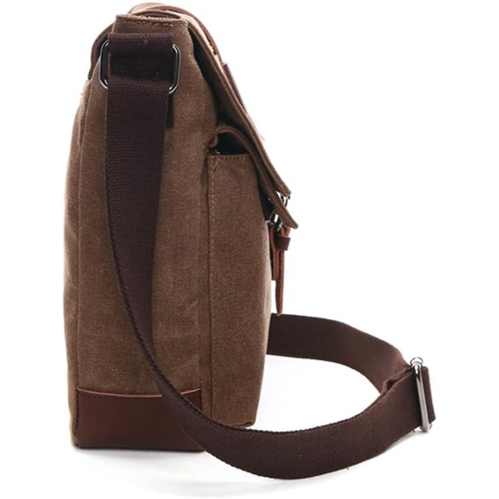 Чоловіча нагрудна сумка OSMIE з канвасу, 16 л, чорна/кавова (M)