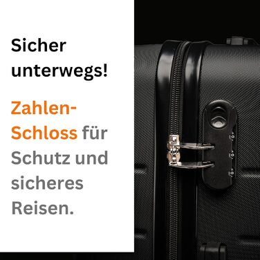 Чемодан NOWI Bergamo: водостійкий, 8 коліс, 360°, телескопічна ручка, повне внутрішнє оздоблення (M, Чорний полунічний)