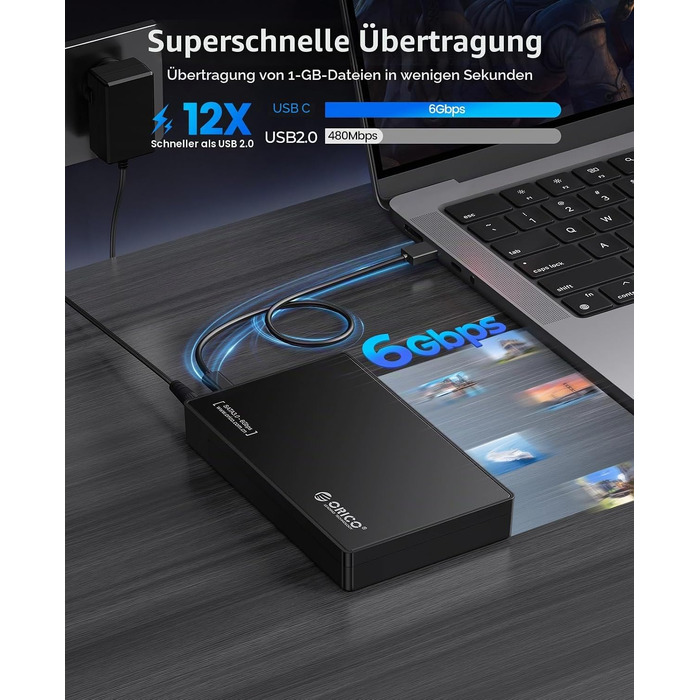 Зовнішній корпус для HDD/SSD ORICO 3.5/2.5