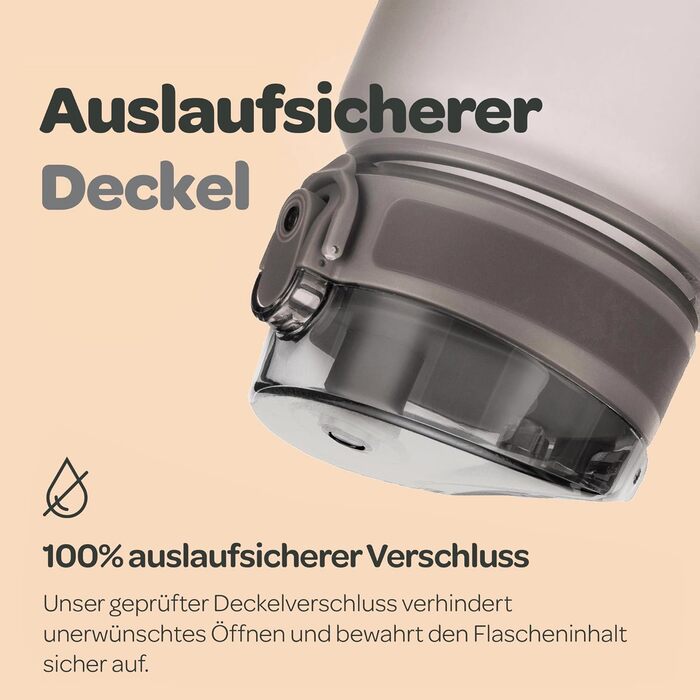 Пляшка для води Hydracy з соломинкою та міткою часу 2л - Сріблясто-сіра - BPA-free, спортивна, герметична, без конденсату