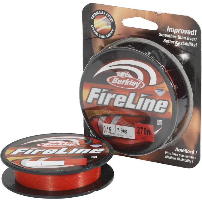 Плетена рибальська волосінь Berkley FireLine Fused Original 8-жильна, кристал, 0,12 мм, 7,2 кг, 300 м – надміцна, зносостійка, для дальніх закидів