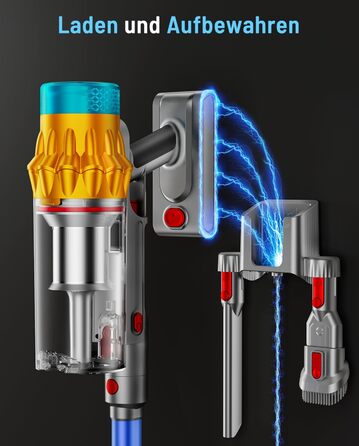 Бездротовий акумуляторний пилосос 600W з потужністю всмоктування 50KPA, 70 хвилин роботи, великий пилозбірник 1,8L, антизаплутана щітка, 8-рівнева фільтрація, підходить для твердих поверхонь, килимів та шерсті тварин, колір - блакитний