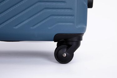 Набір валіз Travelhouse Bali (3 шт.) — легкі дорожні Trolley з ABS-пластику, 4 колеса, TSA-замок, стійкі до подряпин (Синій)