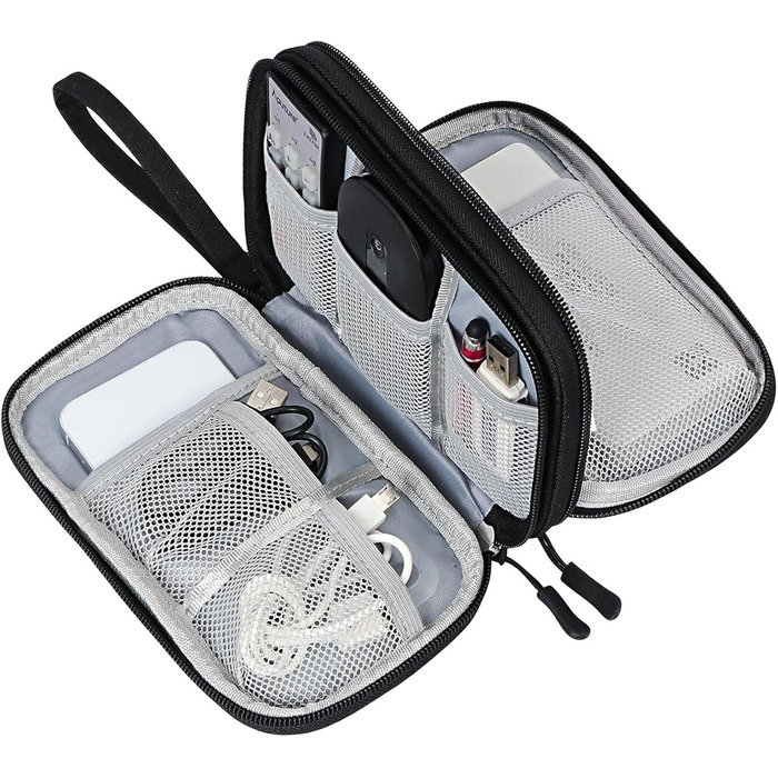 Органайзер для кабелів та аксесуарів для подорожей (чорний)