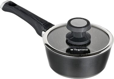 Набір каструль Tognana Sphera, алюміній, нержавіюча сталь, скло, чорний