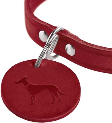 Нашийник для собак HUNTER AALBORG, чорний, міцне шкіряне обплетення, для спорту та повсякденного використання, з шкіряним брелоком, Made in Germany, розмір 32